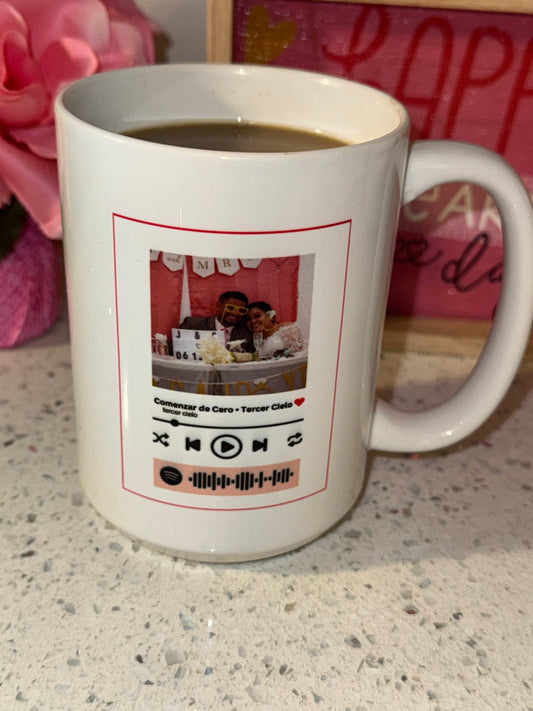 Taza con el código de tu canción favorita de Spotify
